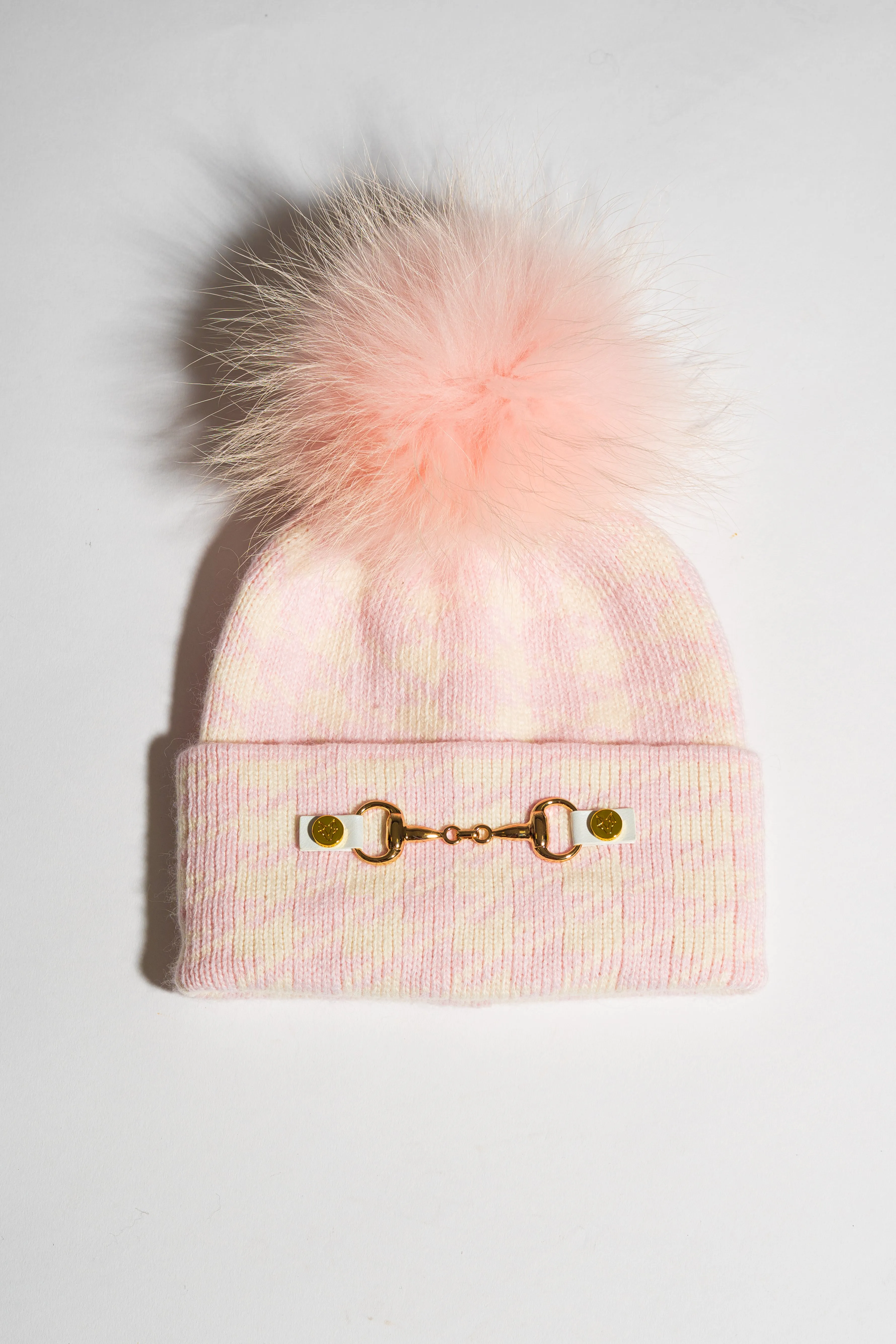 Lexington Pom Pom Hat - Pink/White