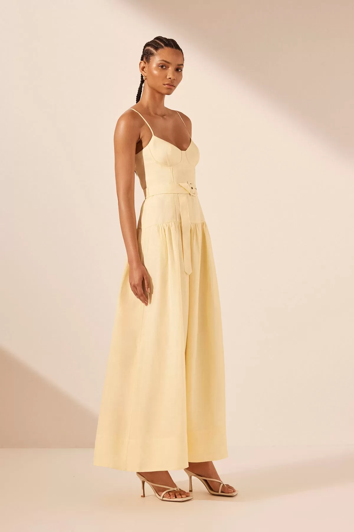 Limon Panelled Bustier Maxi Dress