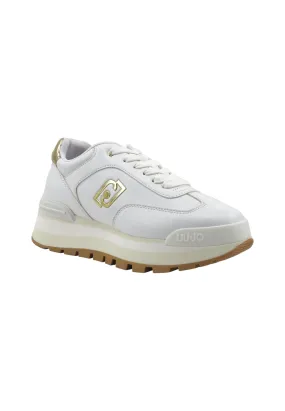 LIU JO Amazing 28 Sneaker Donna White Gold BA4011EX014