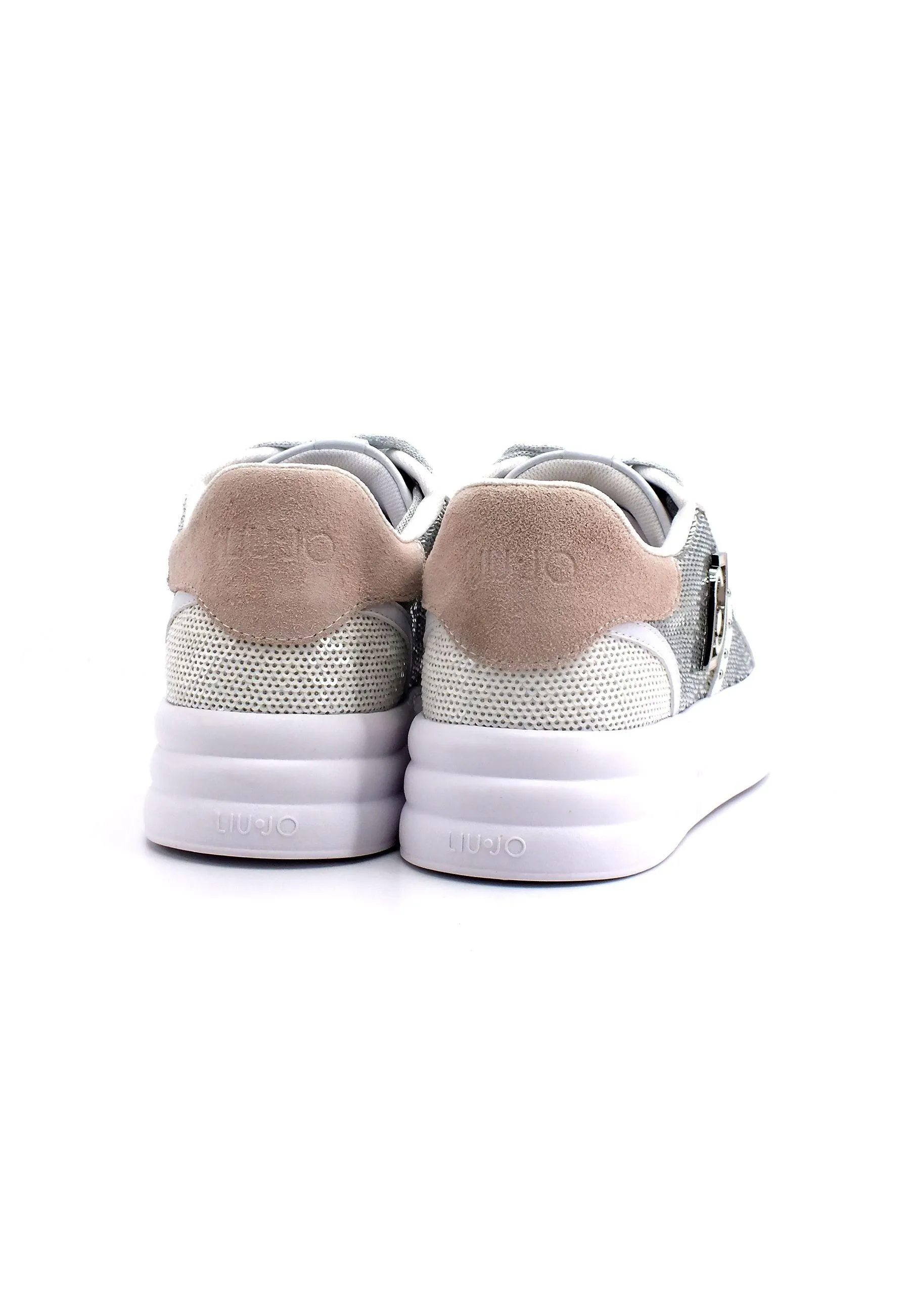 LIU JO Cleo 08 Sneaker Paillettes Donna White BF2073TX055