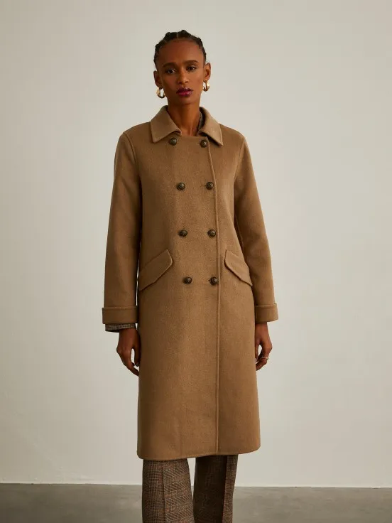 Long wool overcoat