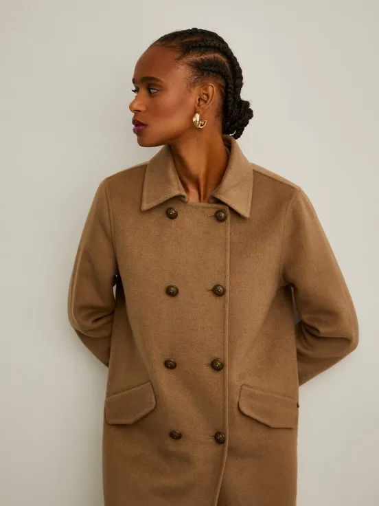 Long wool overcoat