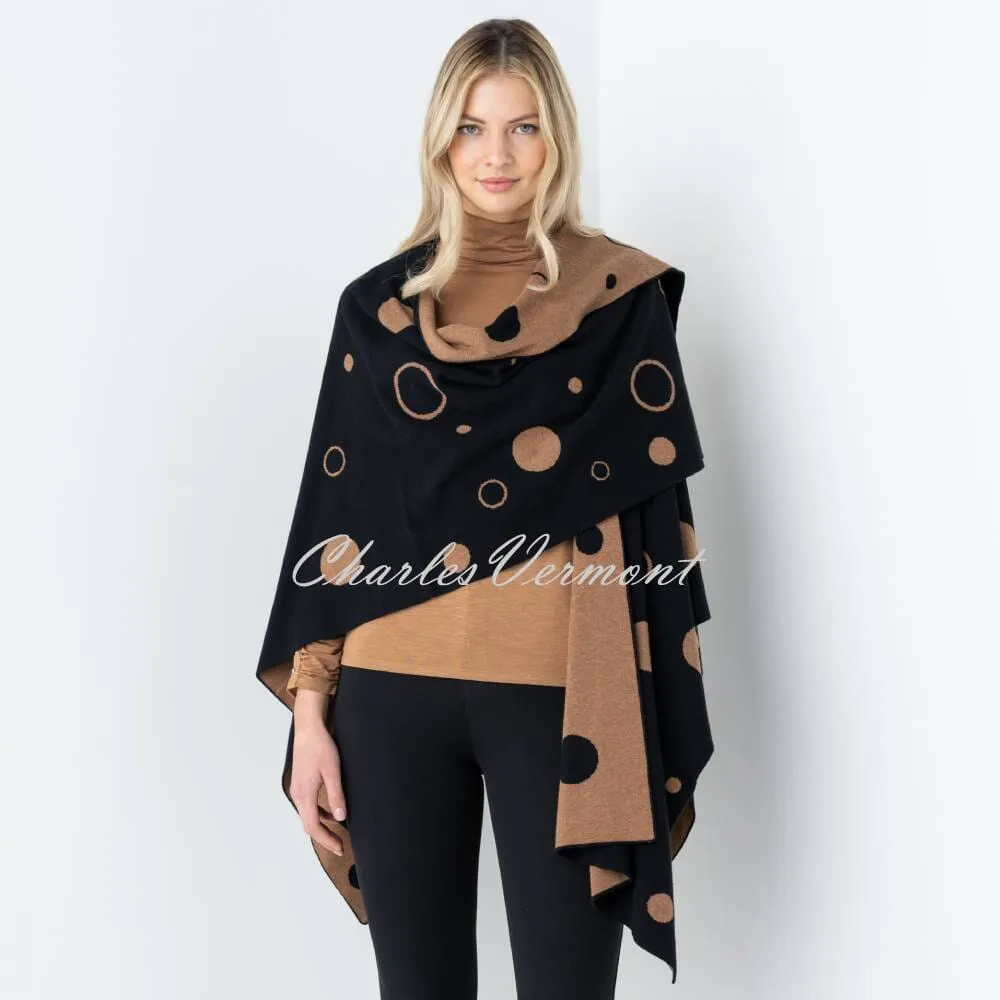 Marble Cape - Style 6777-130 (Camel / Black)