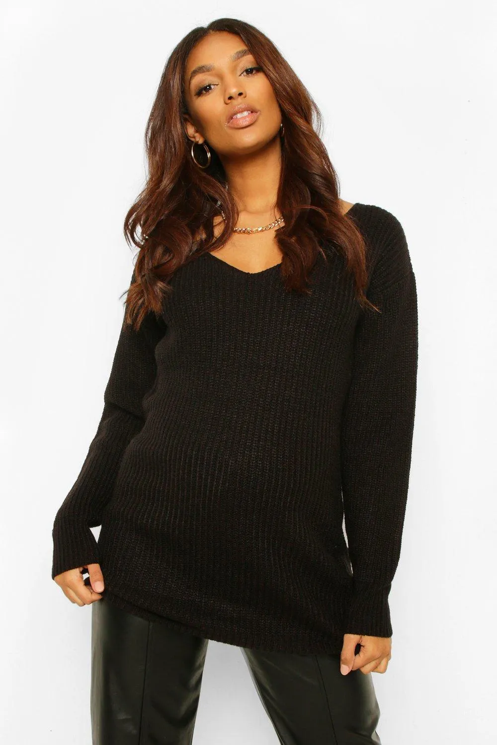 Maternity V Neck Sweater