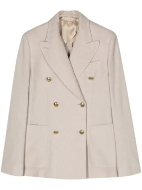 MAX MARA Double-Breasted Cotton Jacket for Women in Beige