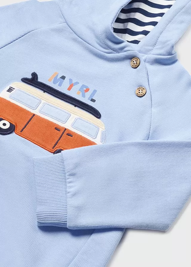 Mayoral Pullover with hood for baby boy - Lightblue