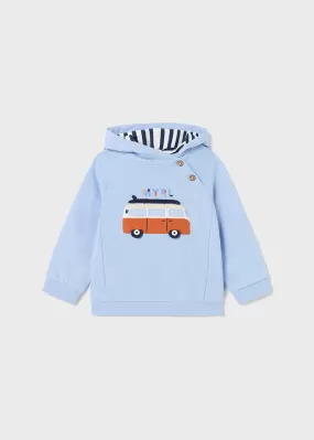 Mayoral Pullover with hood for baby boy - Lightblue