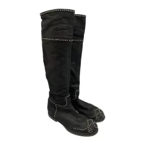 #MIU MIU/Long Boots/35/BLK/Leather