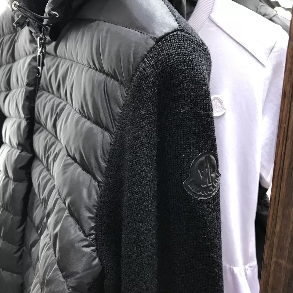 MONCLER  |Wool Long Sleeves Logo Cardigans