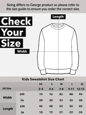 NW2 Christmas Merry Crustmas Kids Black Sweatshirt | Sweatshirts & Hoodies | George at ASDA