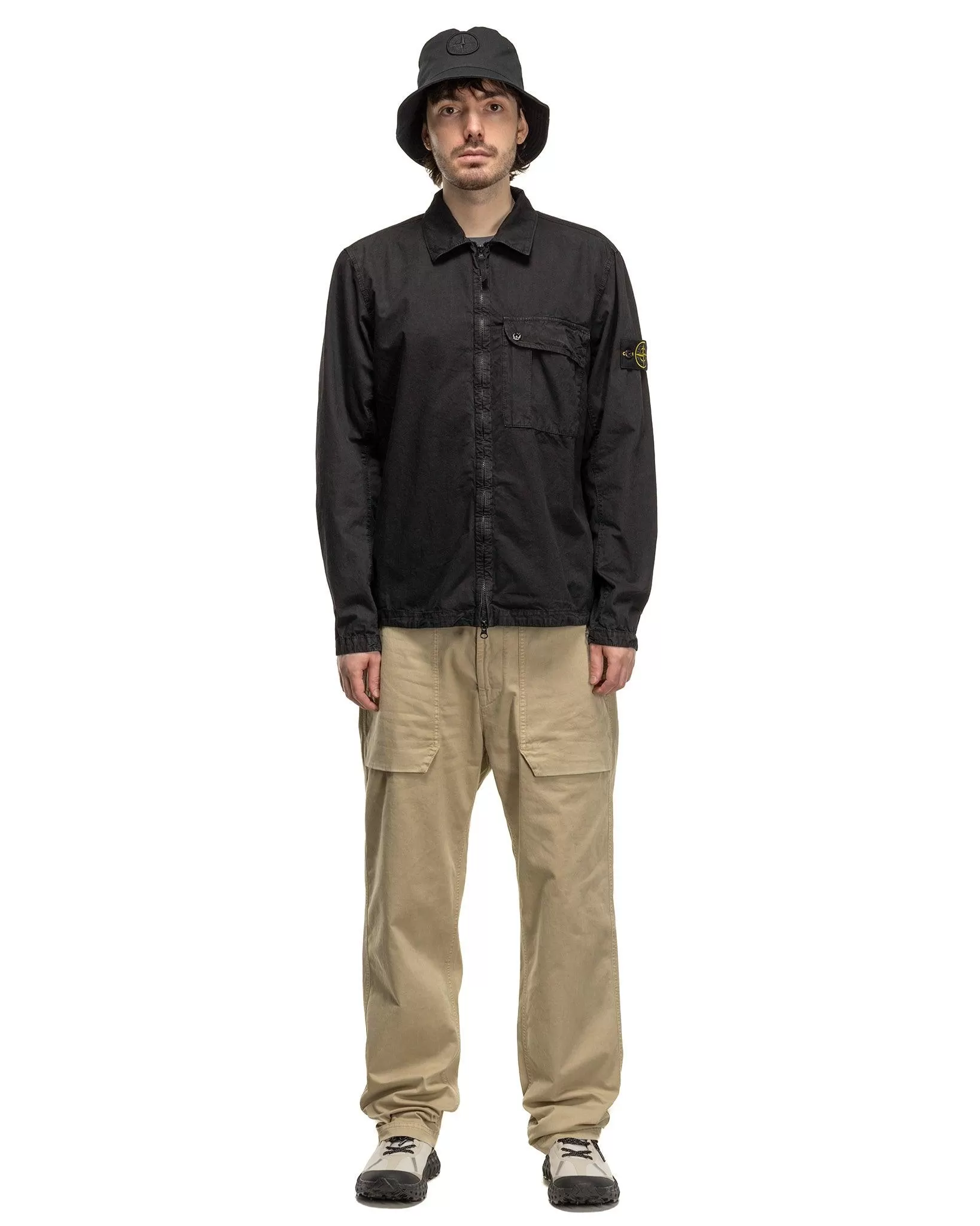 Old' Treatment Regular Fit Overshirt Black