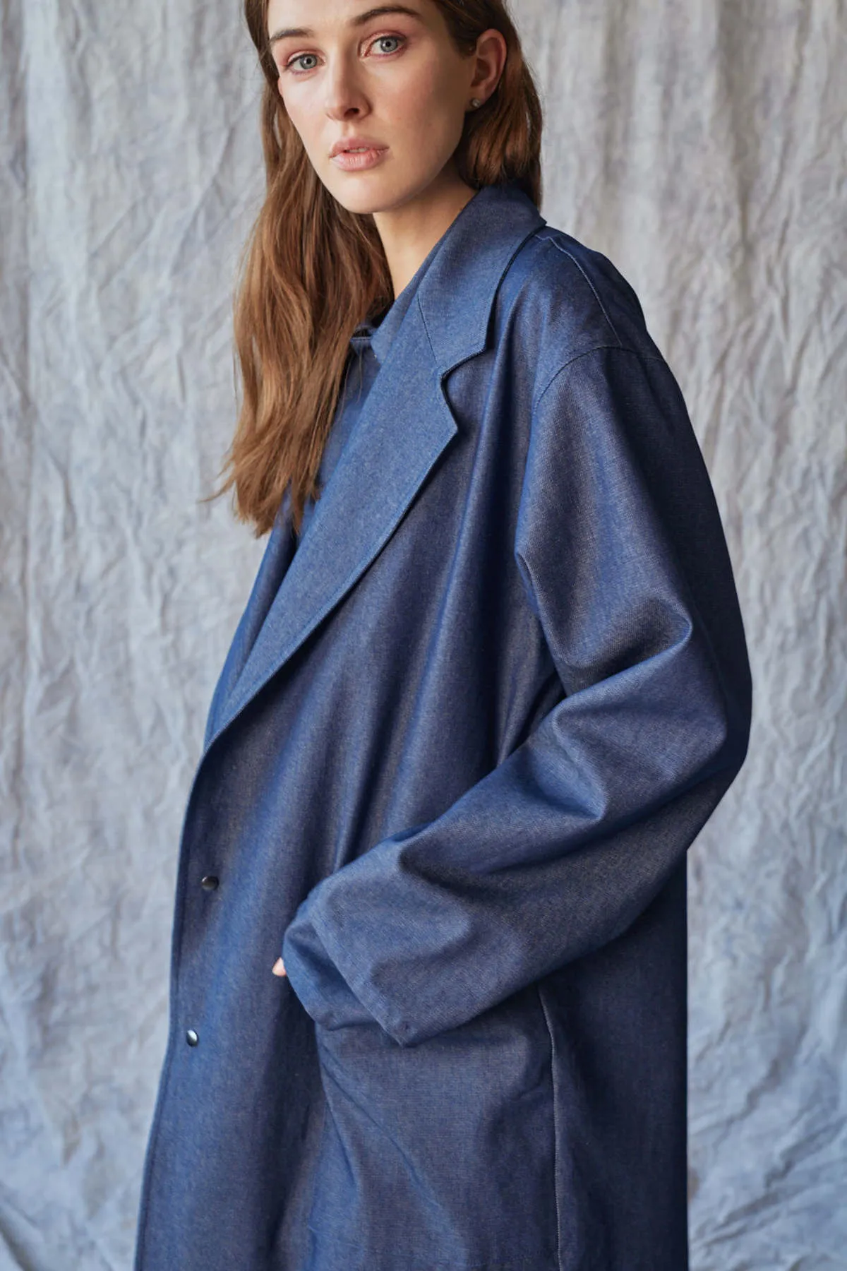 Organic Denim Overcoat