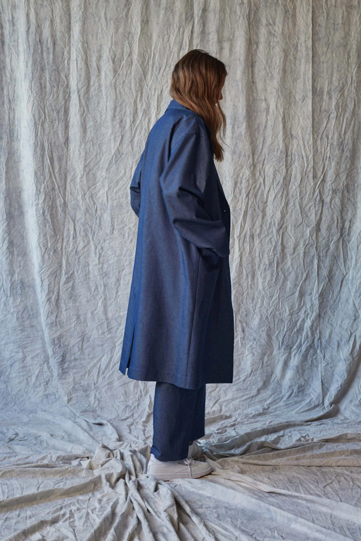 Organic Denim Overcoat