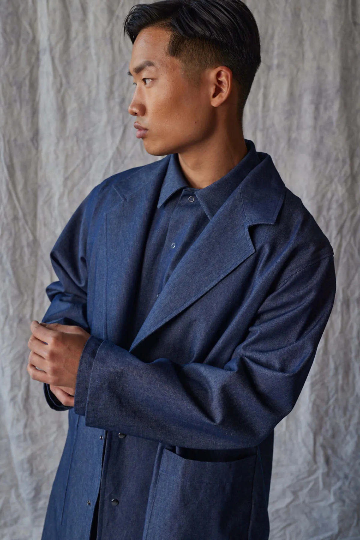 Organic Denim Overcoat