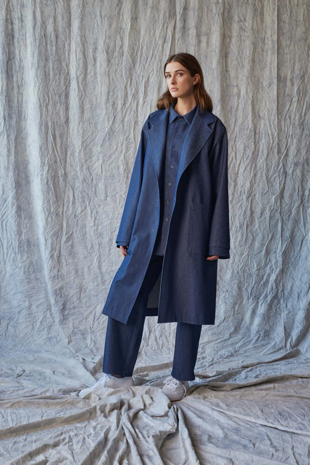 Organic Denim Overcoat