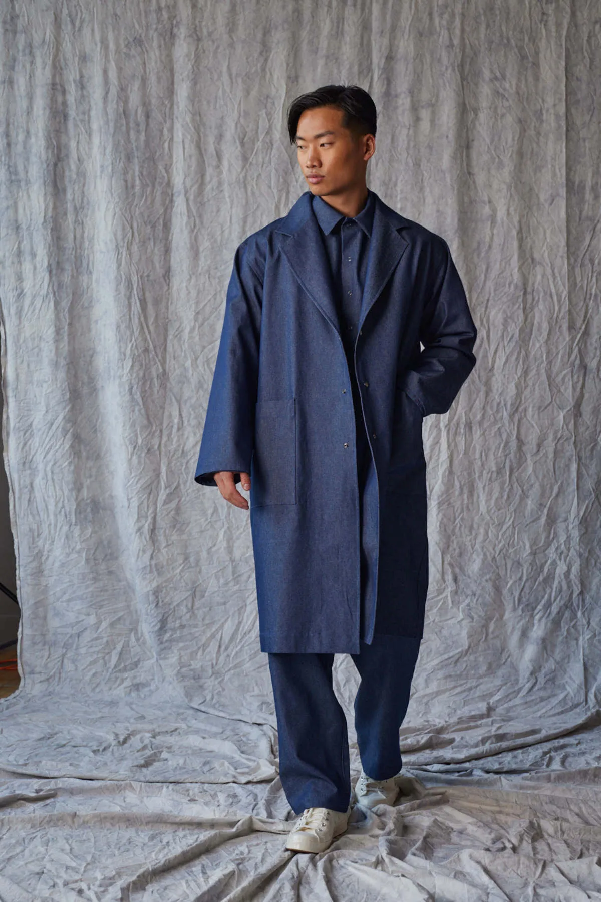 Organic Denim Overcoat