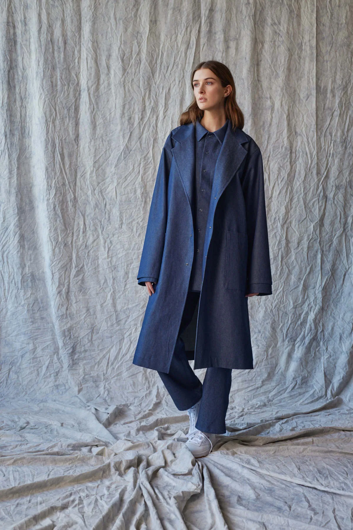 Organic Denim Overcoat