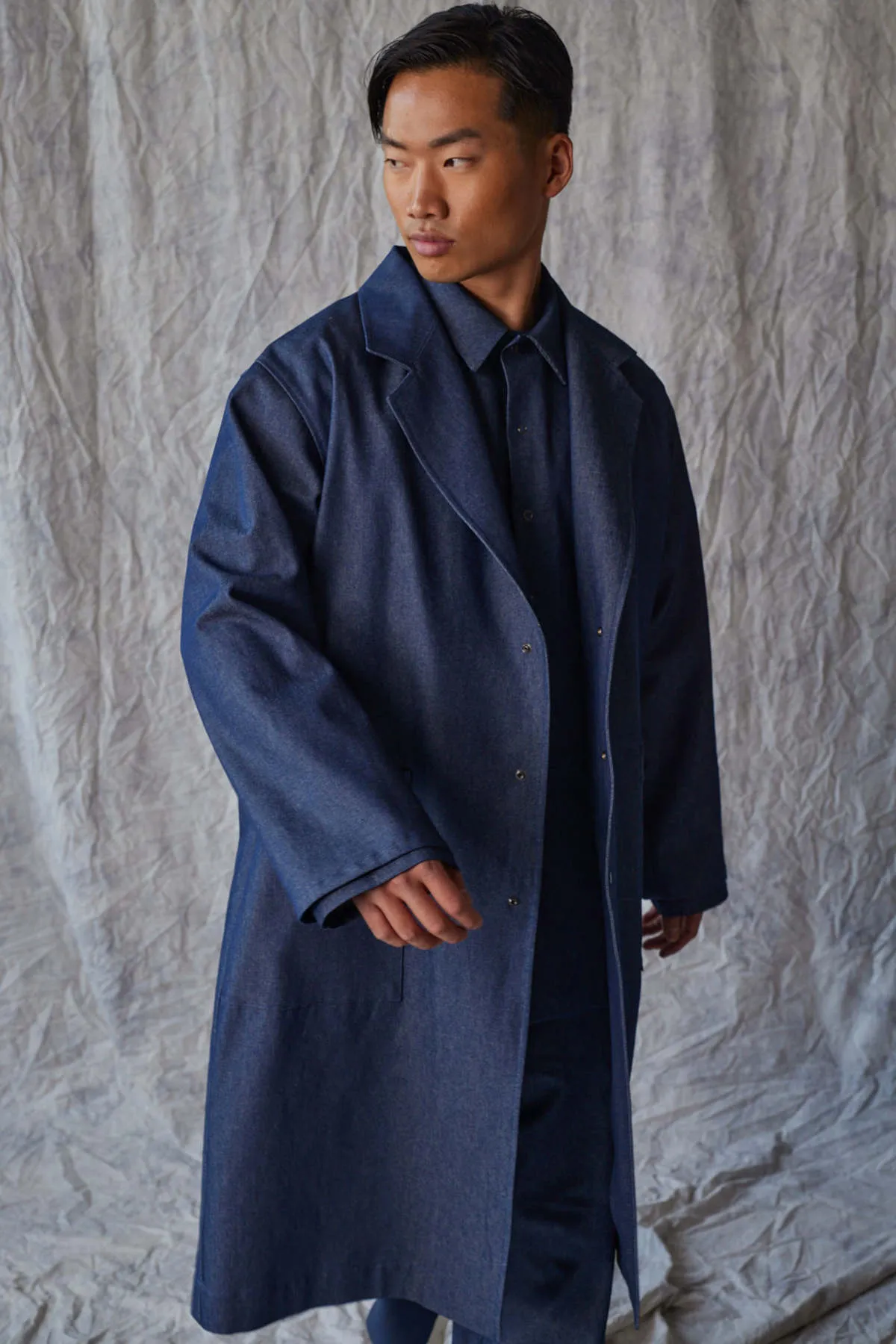 Organic Denim Overcoat