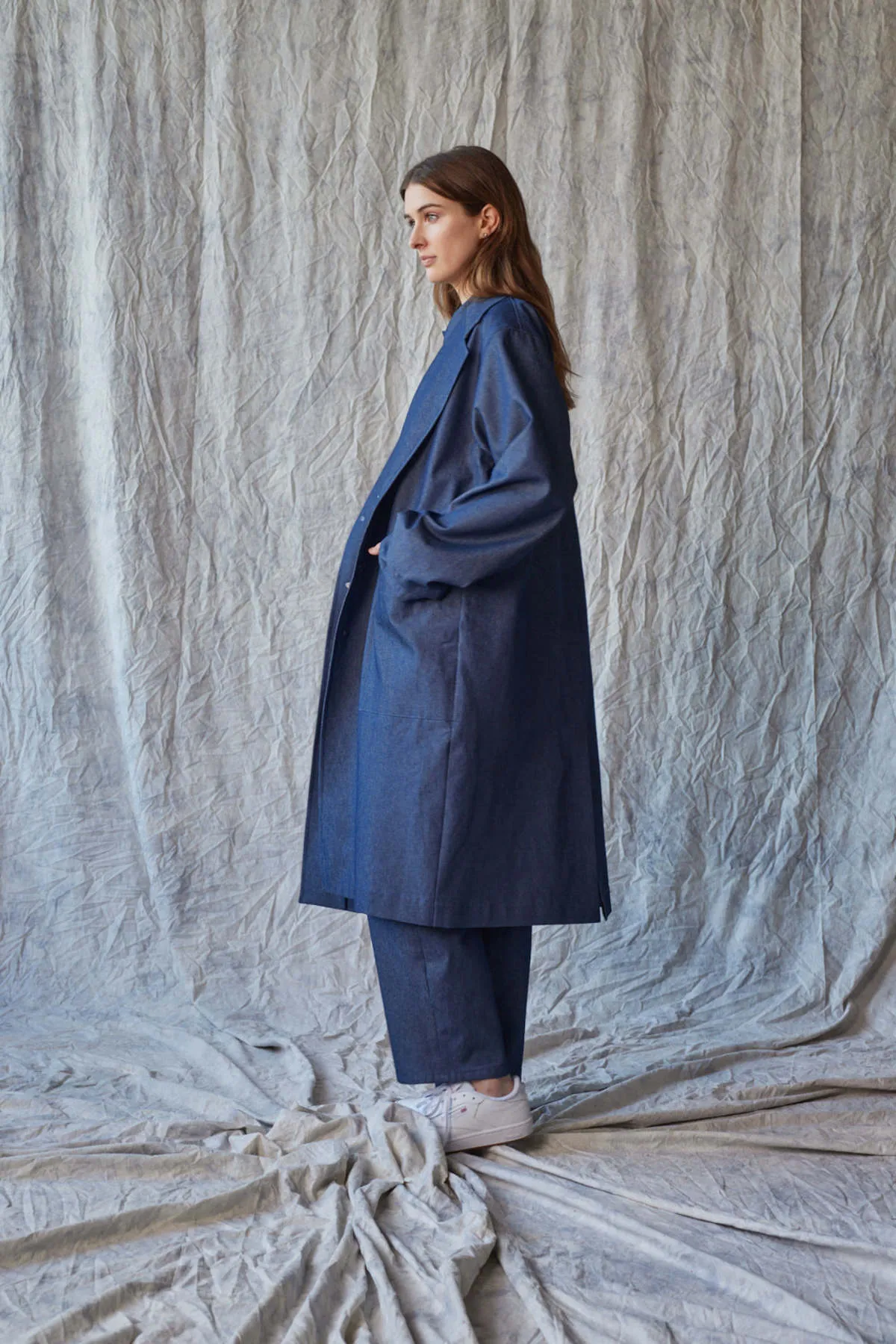 Organic Denim Overcoat