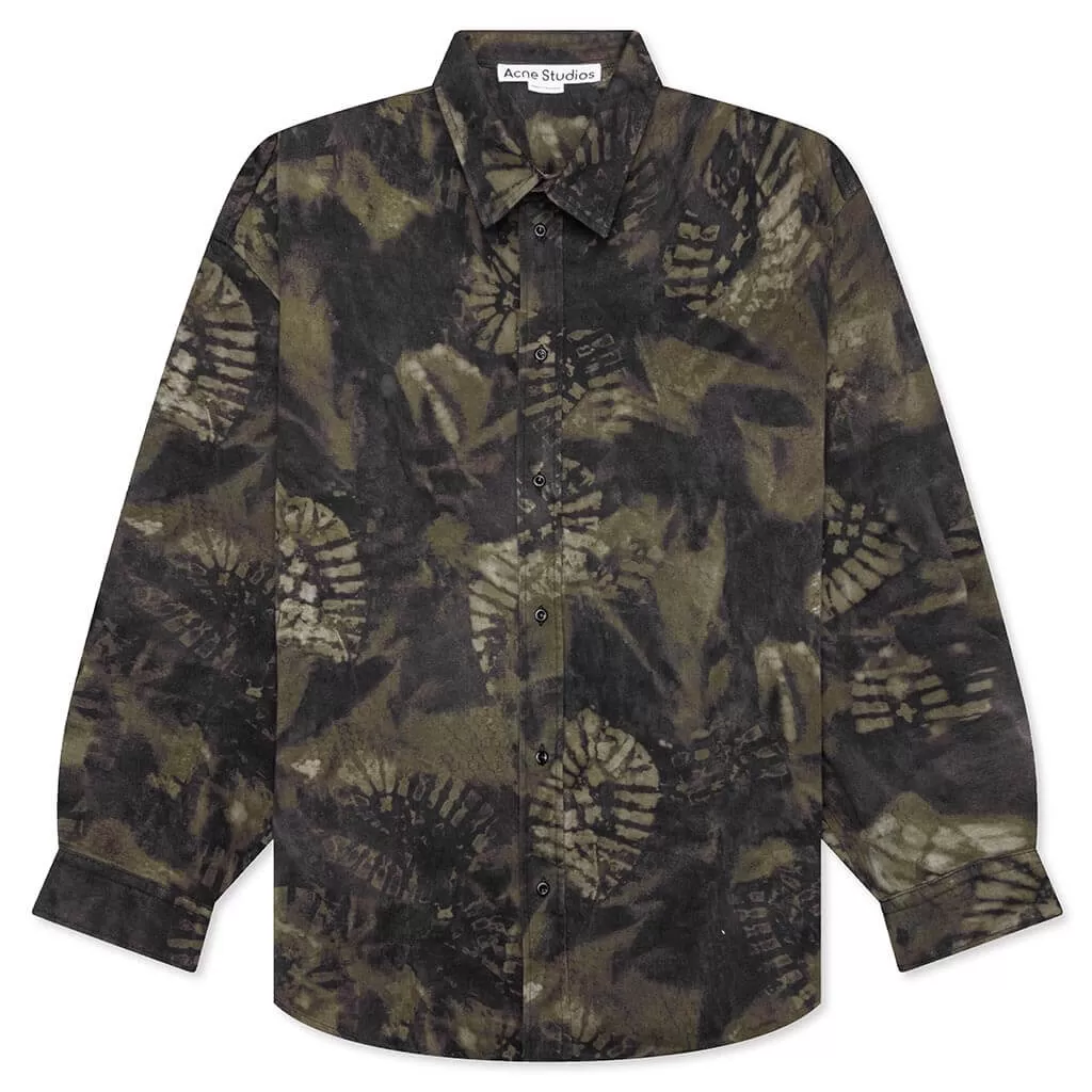 Osetar Boot Print Overshirt - Washed Black