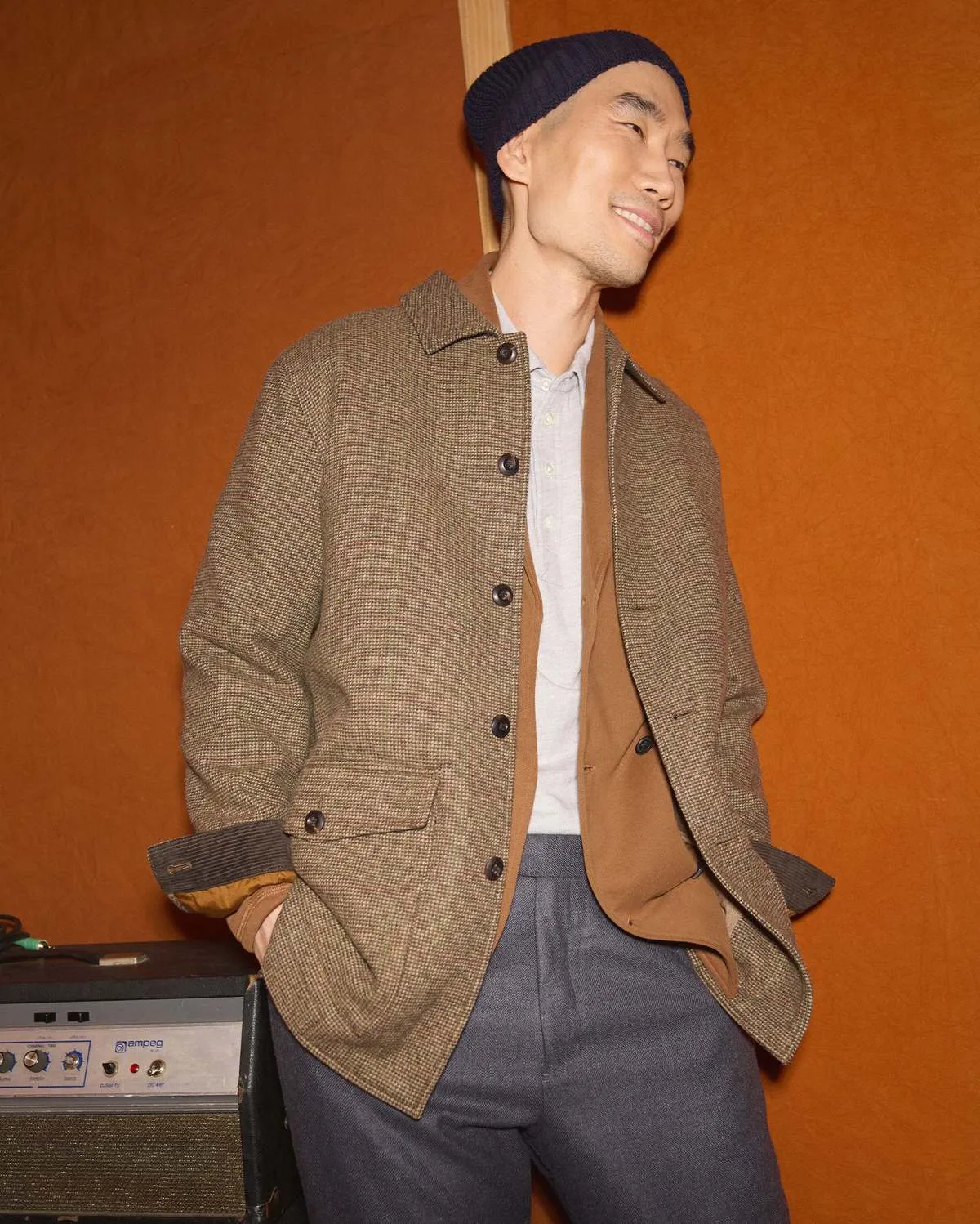 Overcoat - Brown Multi