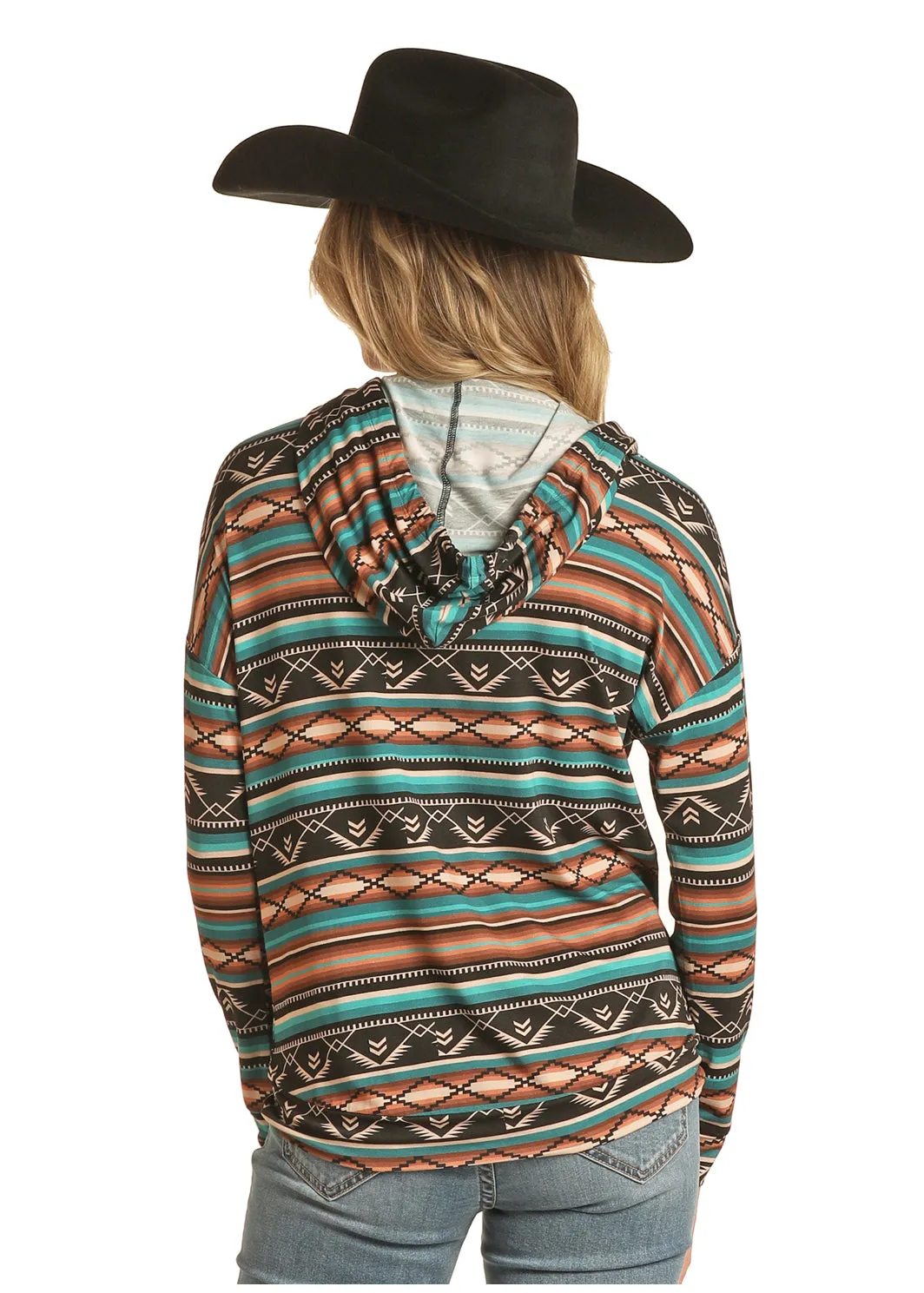 Panhandle Slim Women's Rock and Roll Southwest Hooded Sweatshirt