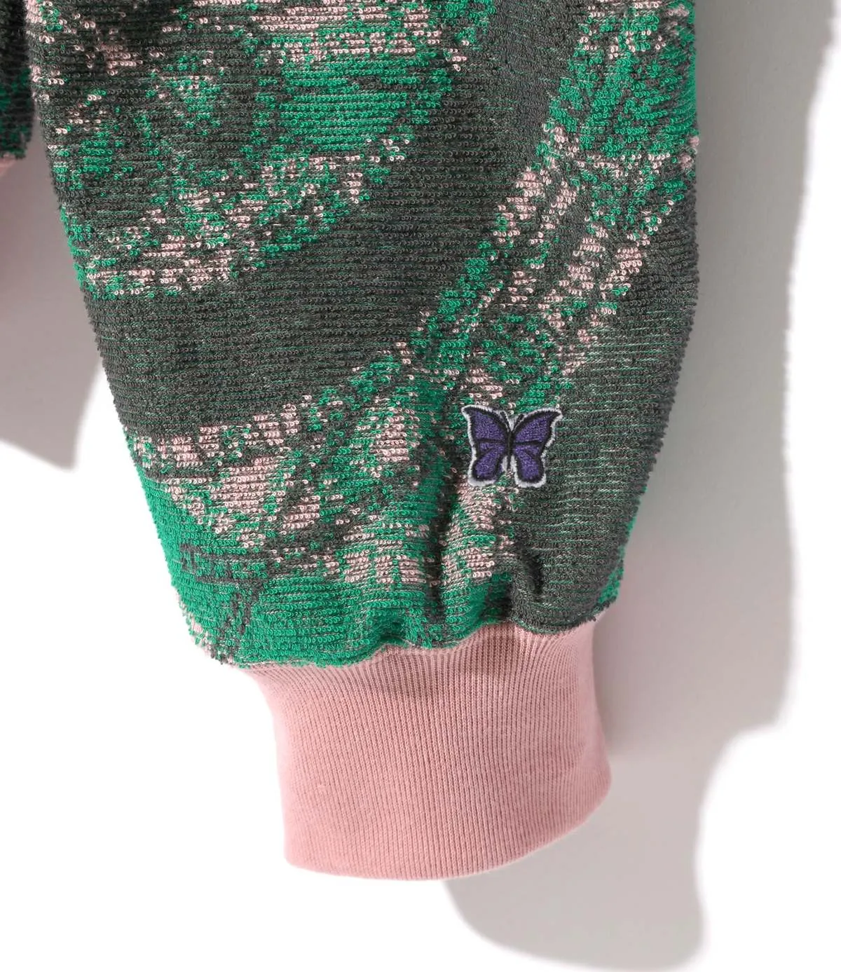 Papillon Pile Jacquard Classic Hoody - Pink/Green