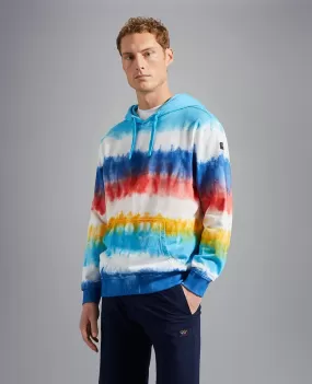 Paul & Shark - Hoody de coton rayé Tie & Dye