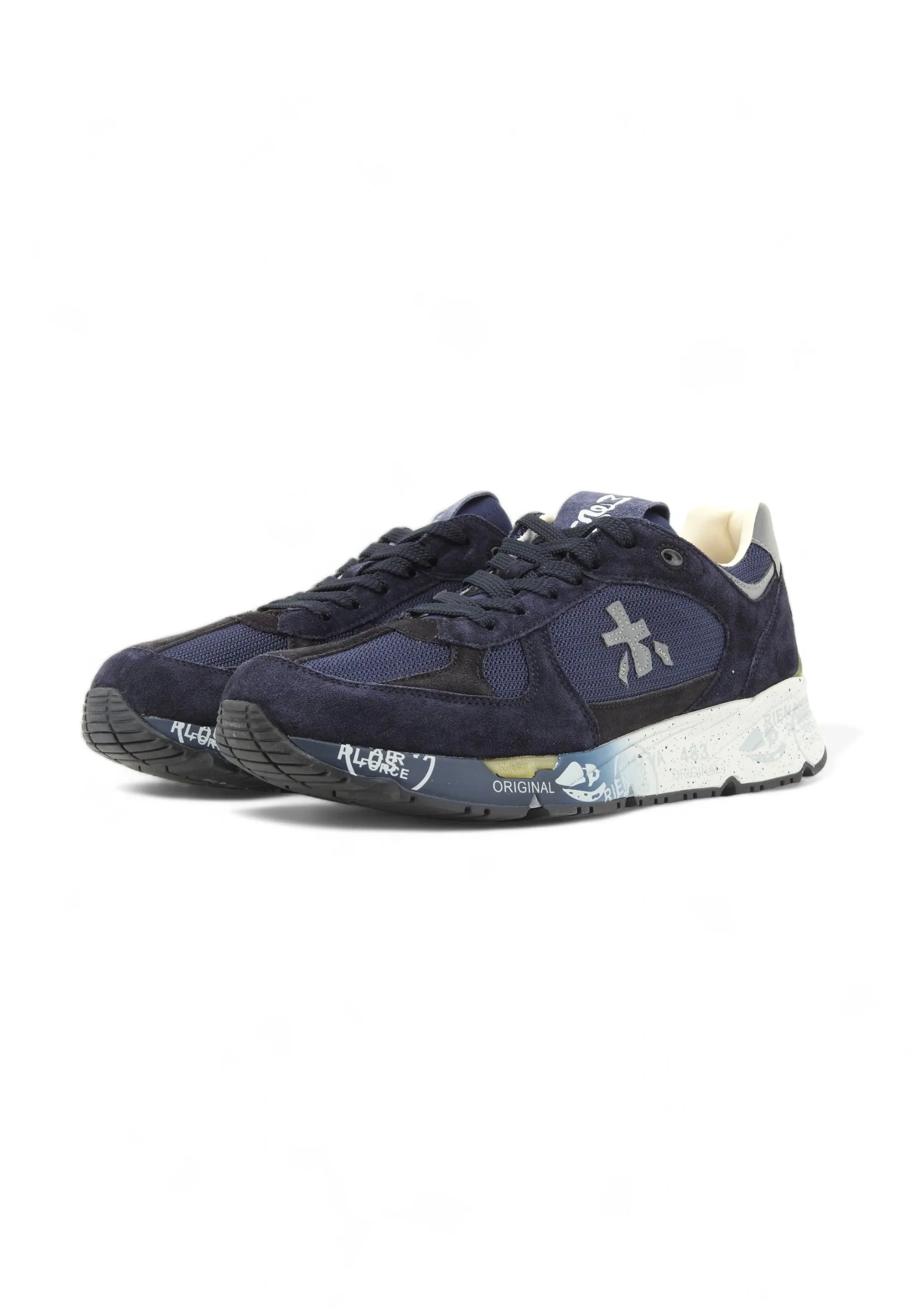 PREMIATA Running Suede Sneaker Uomo Blue MASE-6887