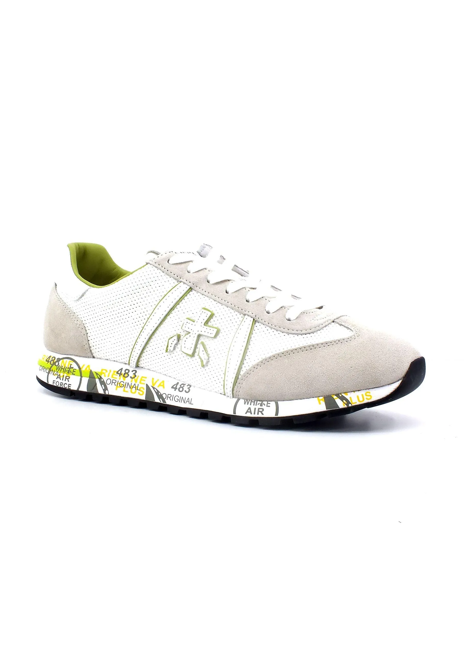 PREMIATA Sneaker Uomo White Grey Verde LUCY6148