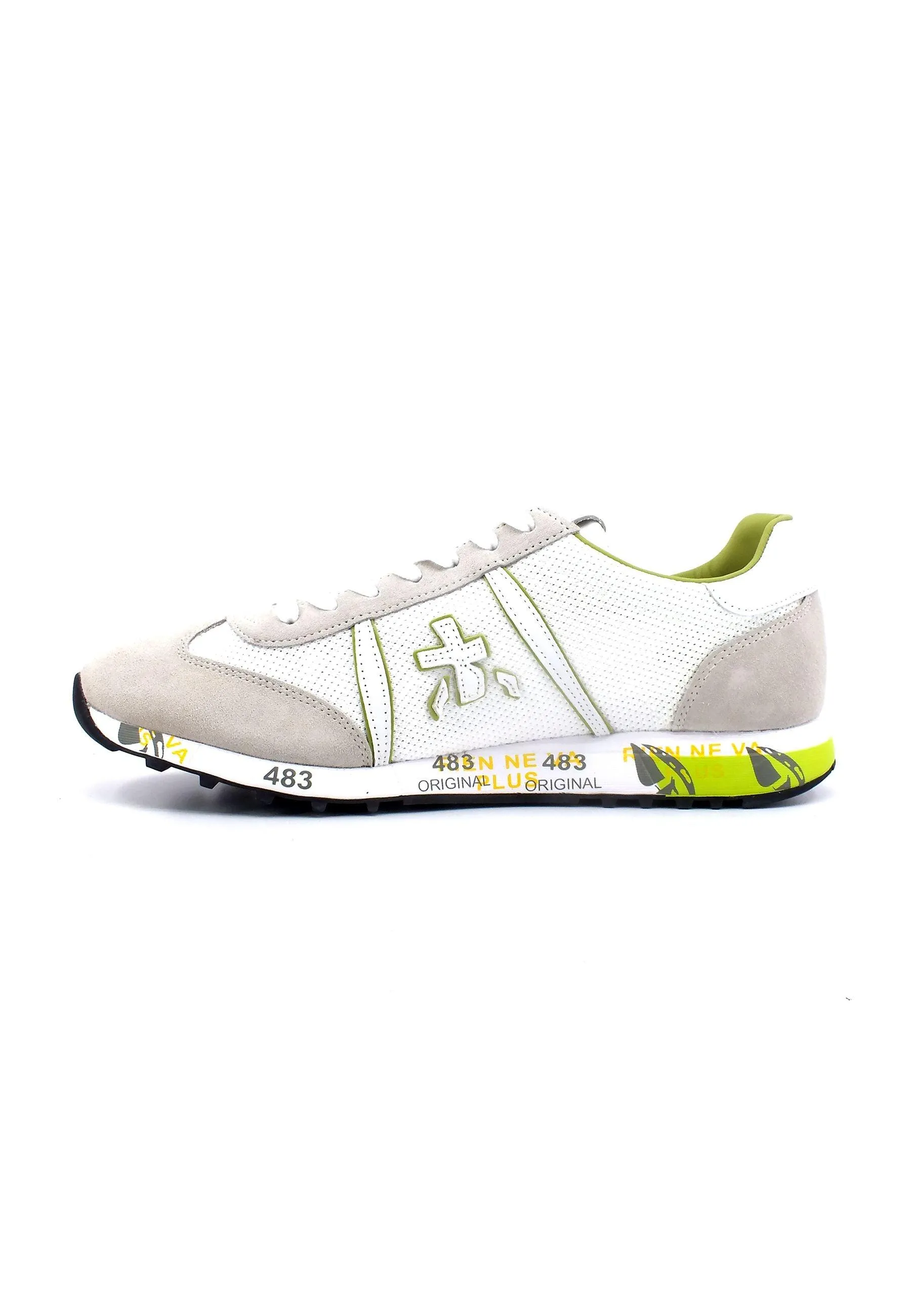 PREMIATA Sneaker Uomo White Grey Verde LUCY6148