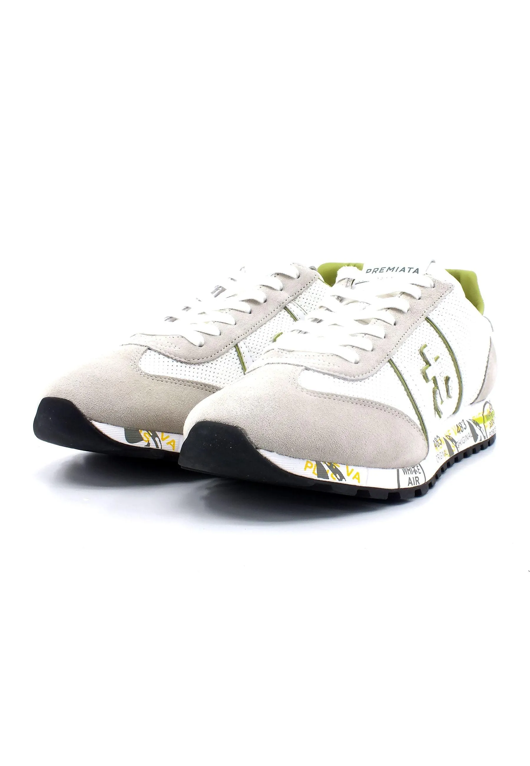 PREMIATA Sneaker Uomo White Grey Verde LUCY6148