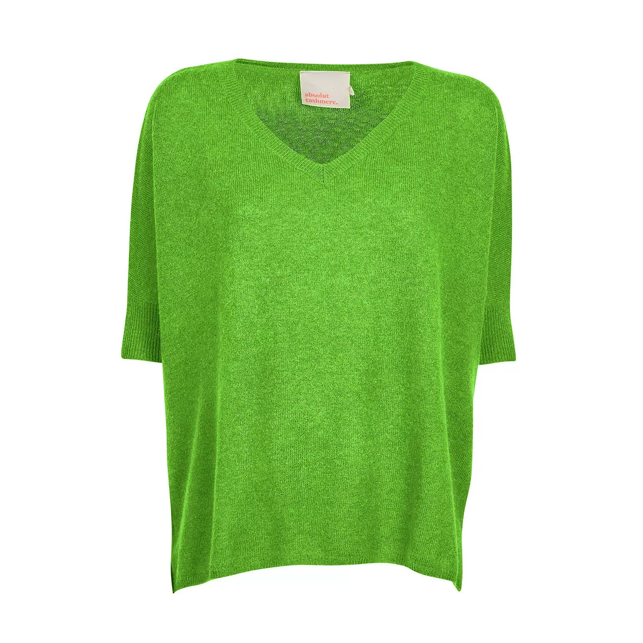 PULL KATE CON SCOLLO A V Donna Vert Fluo