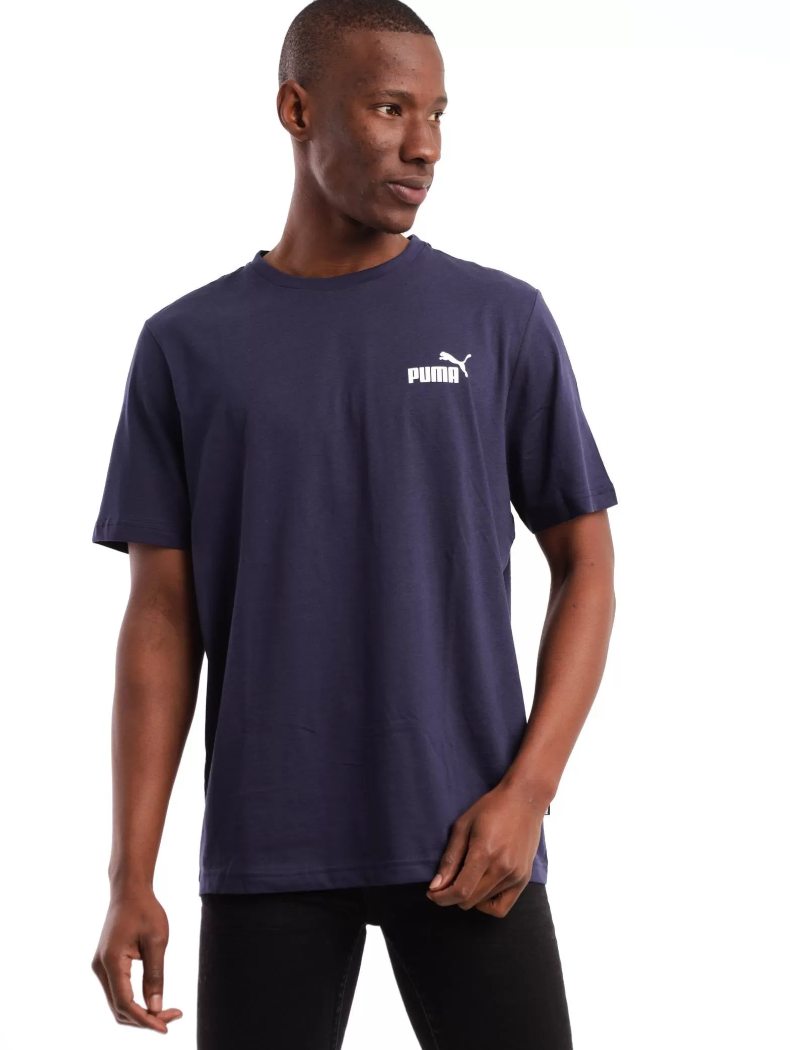 Puma Mens Ess Small Logo Tee Peacoat