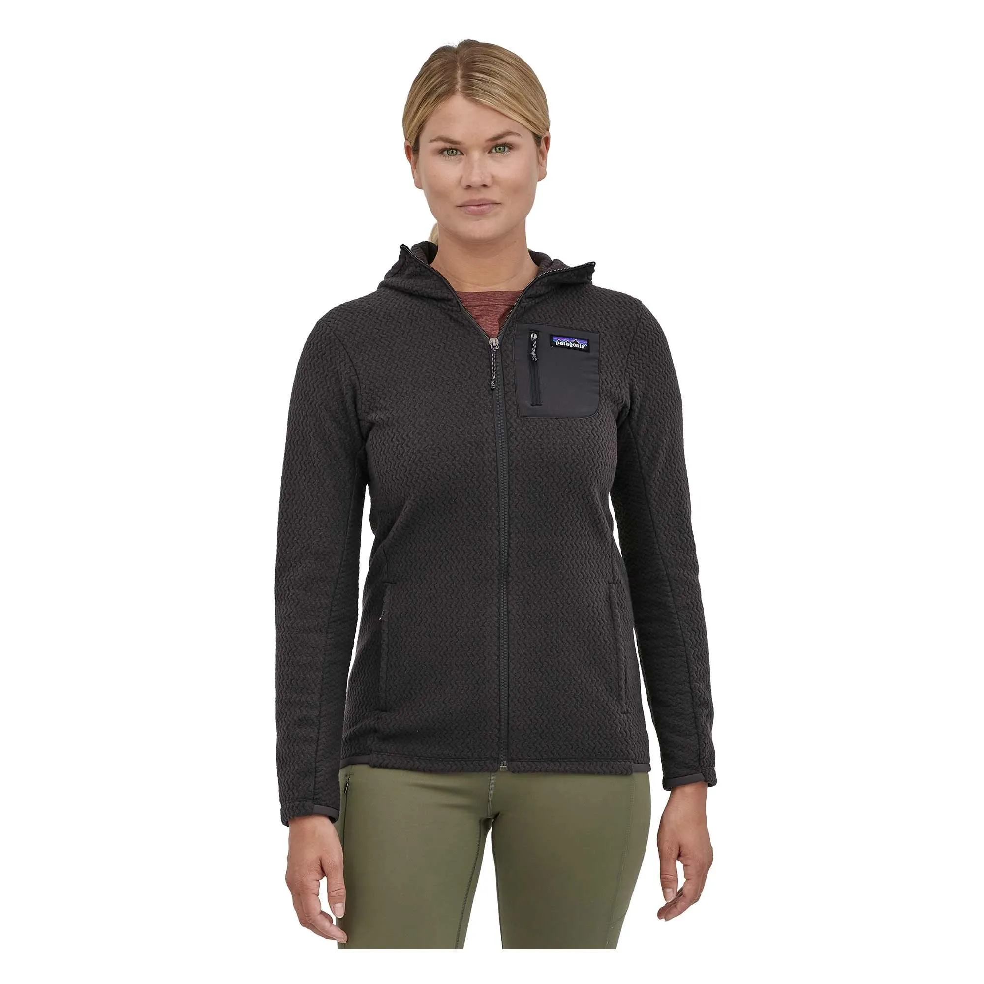 R1 Air Womens Full-Zip Hoody - Black