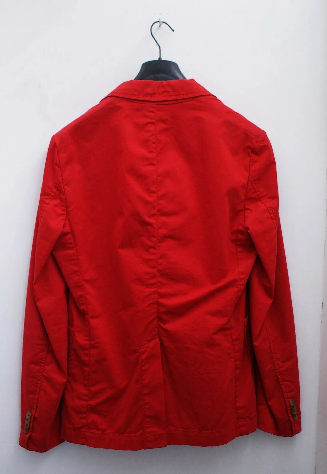 Red Cotton Blazer Jacket