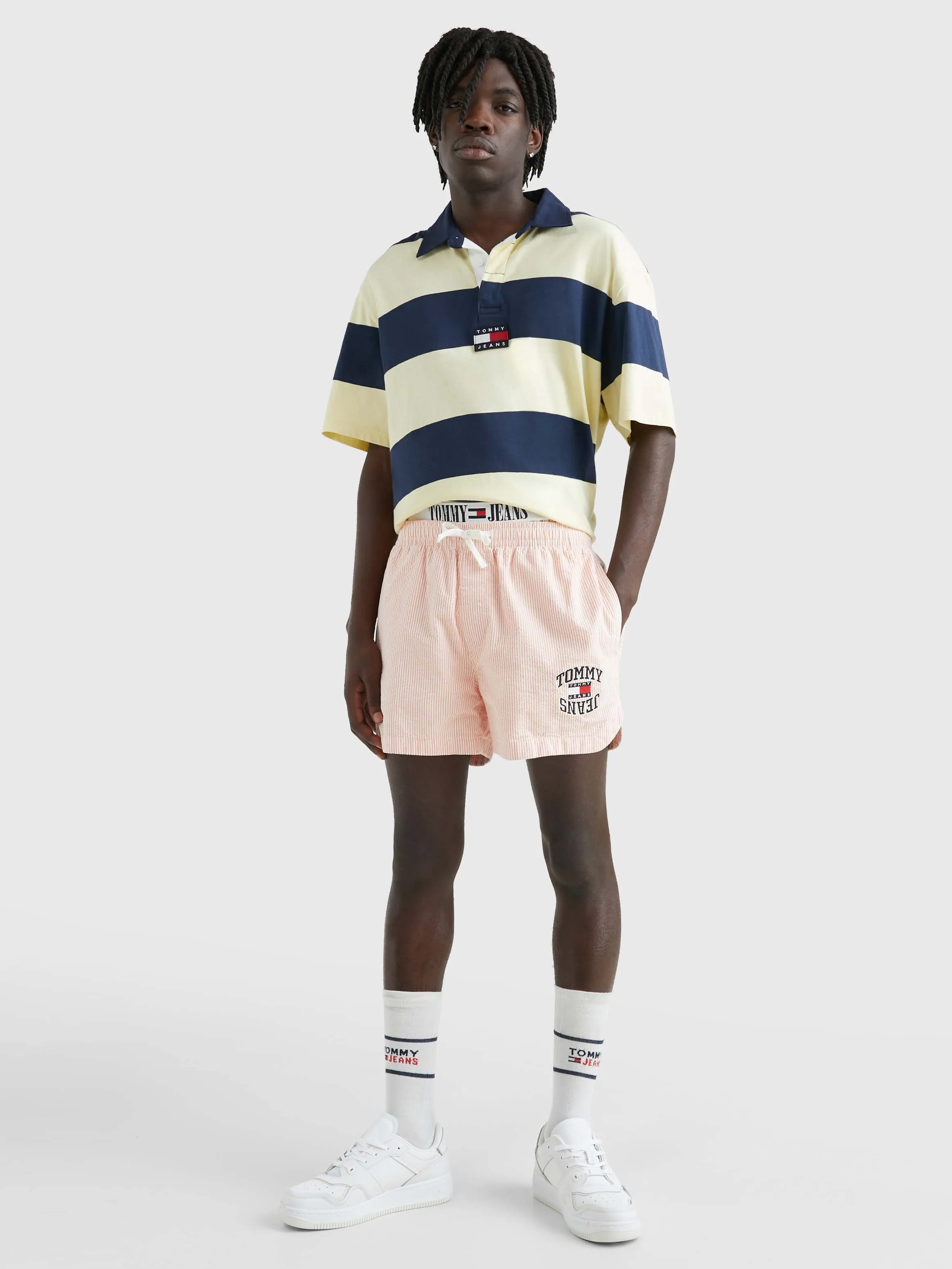 Stripe Oversized Fit Jersey Rugby Polo | Sweatshirts & Hoodies | Tommy Jeans