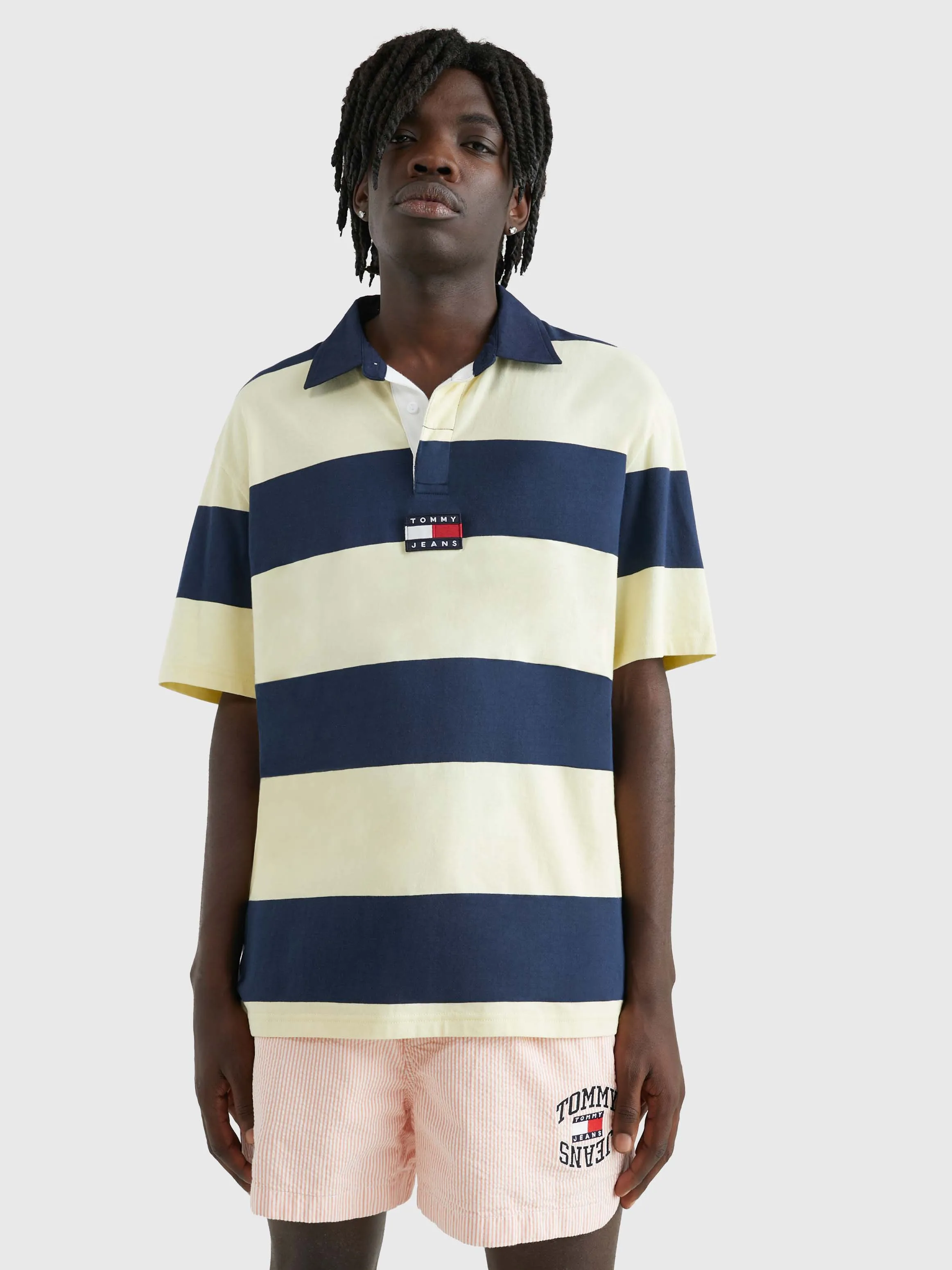 Stripe Oversized Fit Jersey Rugby Polo | Sweatshirts & Hoodies | Tommy Jeans