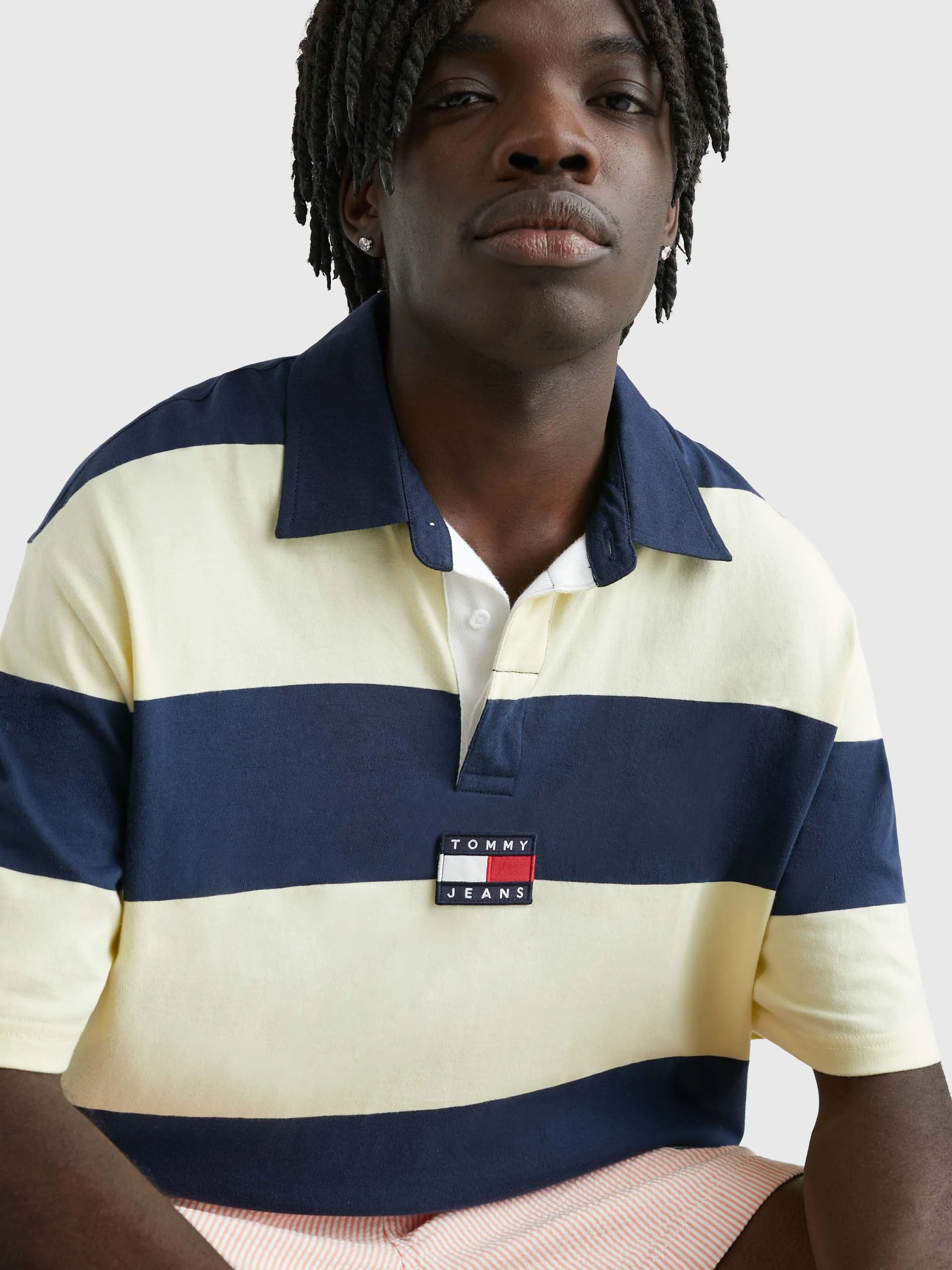 Stripe Oversized Fit Jersey Rugby Polo | Sweatshirts & Hoodies | Tommy Jeans