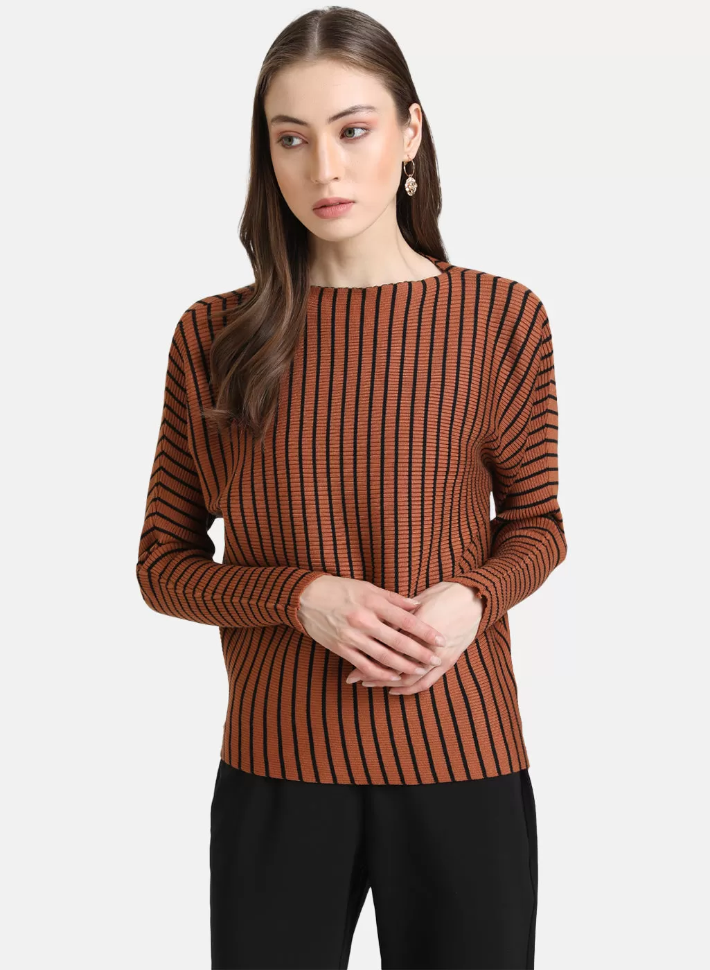 Striped Batwing Pullover