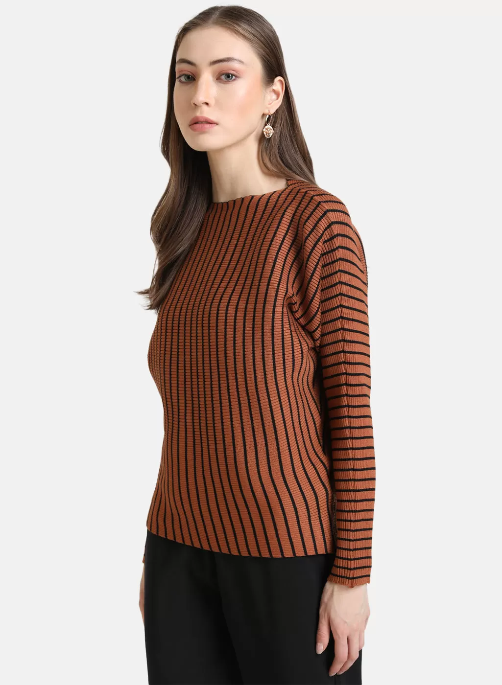 Striped Batwing Pullover