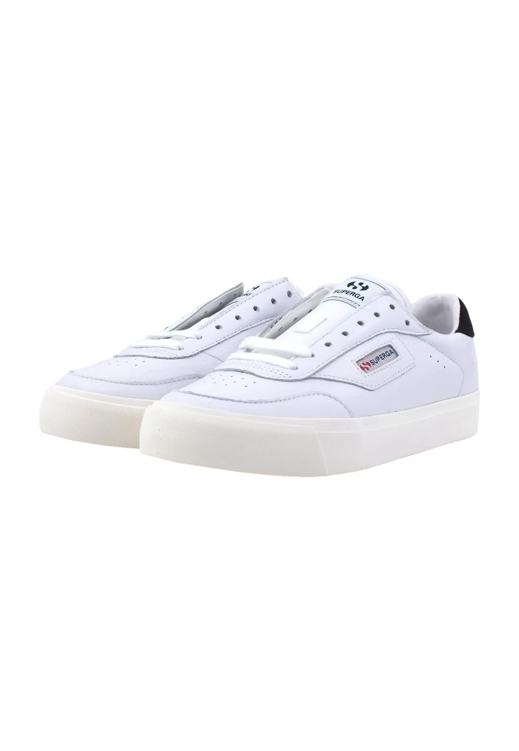 SUPERGA 3843 Court Sneaker Donna White Black S5135EWD