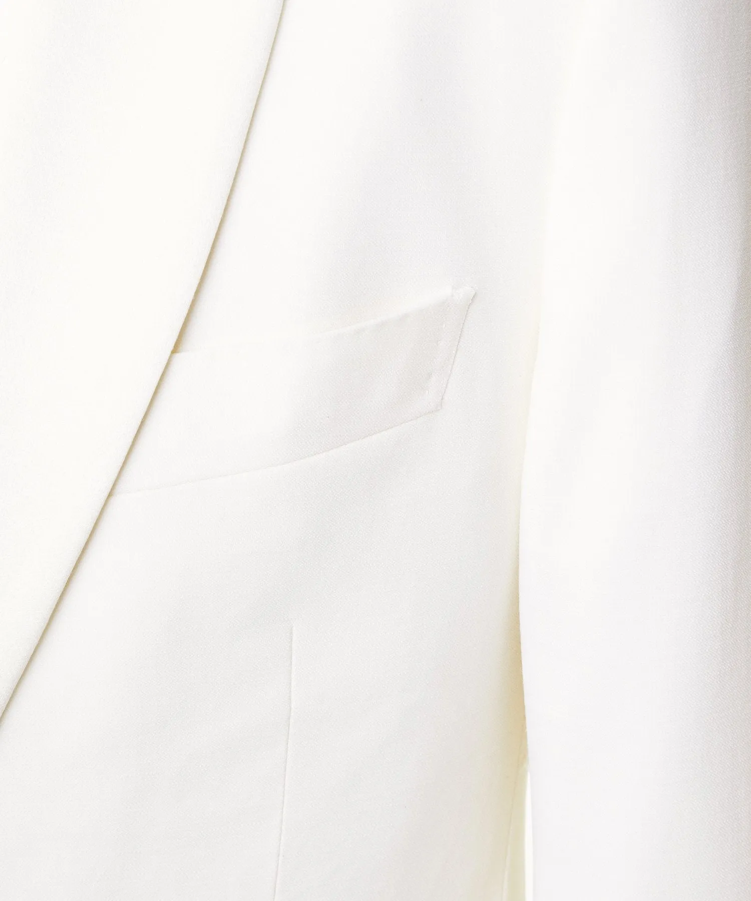 Sutton Shawl Collar Tuxedo Jacket in Ivory Italian Wool