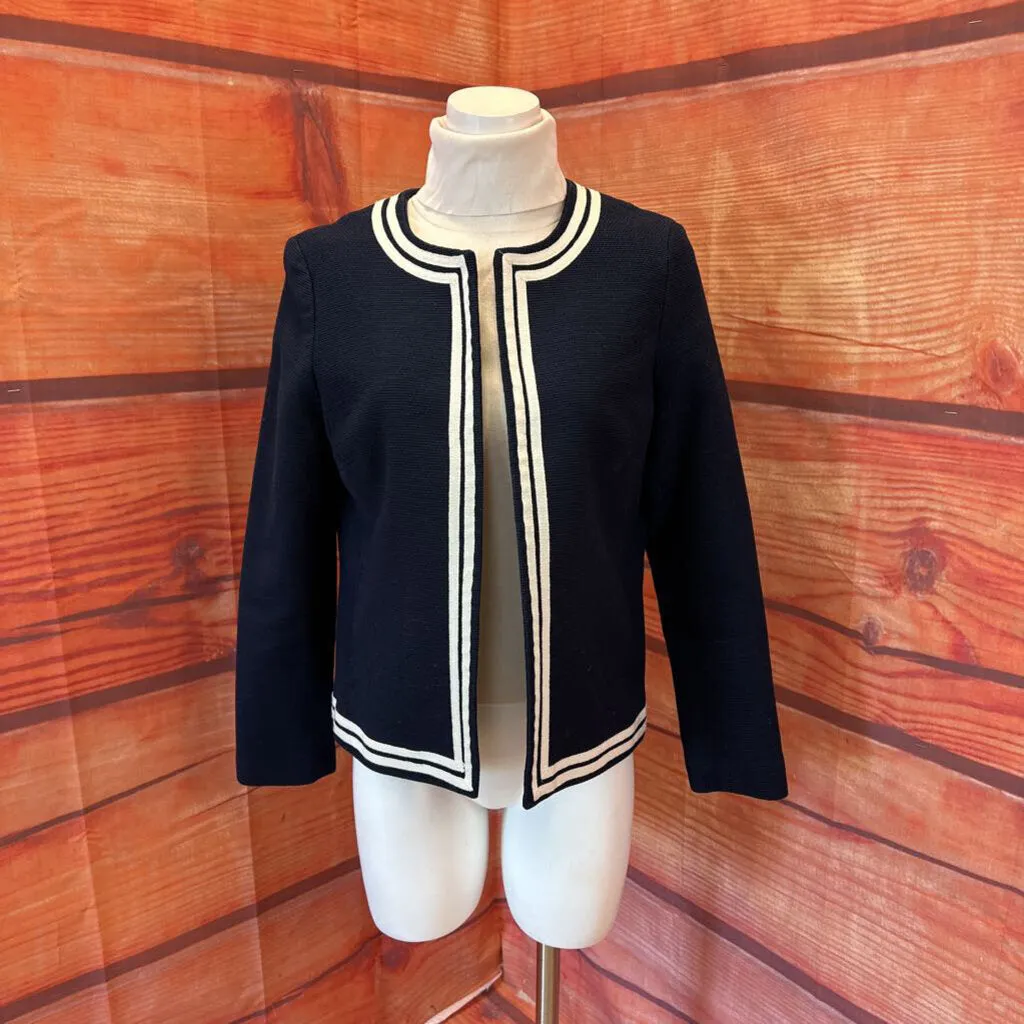 TALBOTS NAVY BLUE & WHITE JACKET SIZE 12 TCC