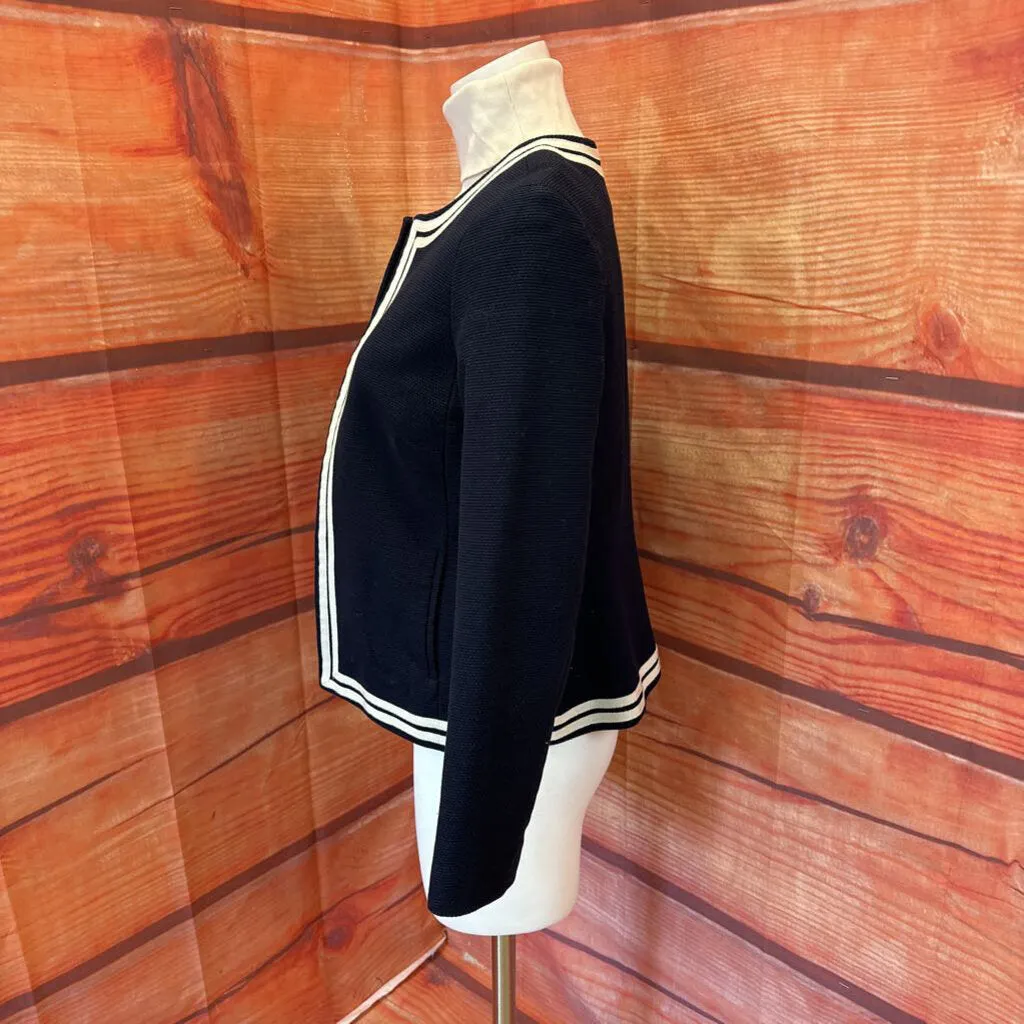 TALBOTS NAVY BLUE & WHITE JACKET SIZE 12 TCC