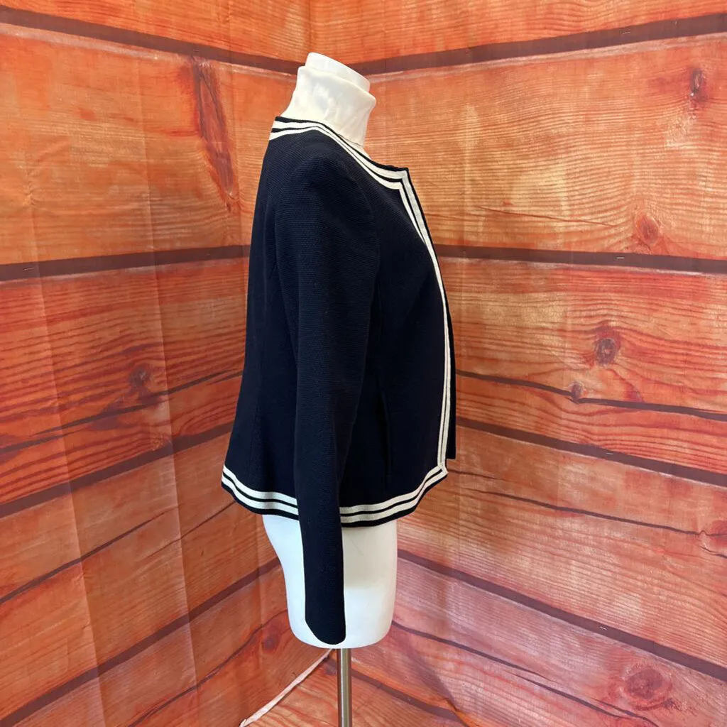 TALBOTS NAVY BLUE & WHITE JACKET SIZE 12 TCC