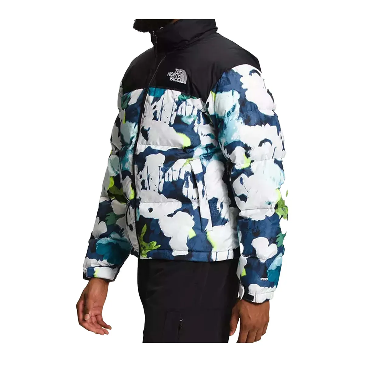 The North Face Mens 1996 Retro Nuptse Jacket NF0A3C8D-IAW Summit Navy Abstract Floral Print