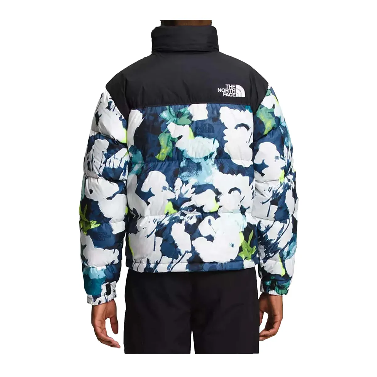 The North Face Mens 1996 Retro Nuptse Jacket NF0A3C8D-IAW Summit Navy Abstract Floral Print