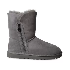 UGG Bailey Zip Short Grey Boots - Women's