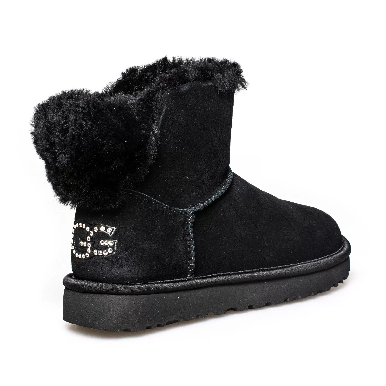 UGG Classic Bling Mini Black Boots - Women's